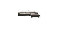 Max Right Sectional Sofa (Charcoal Ash)